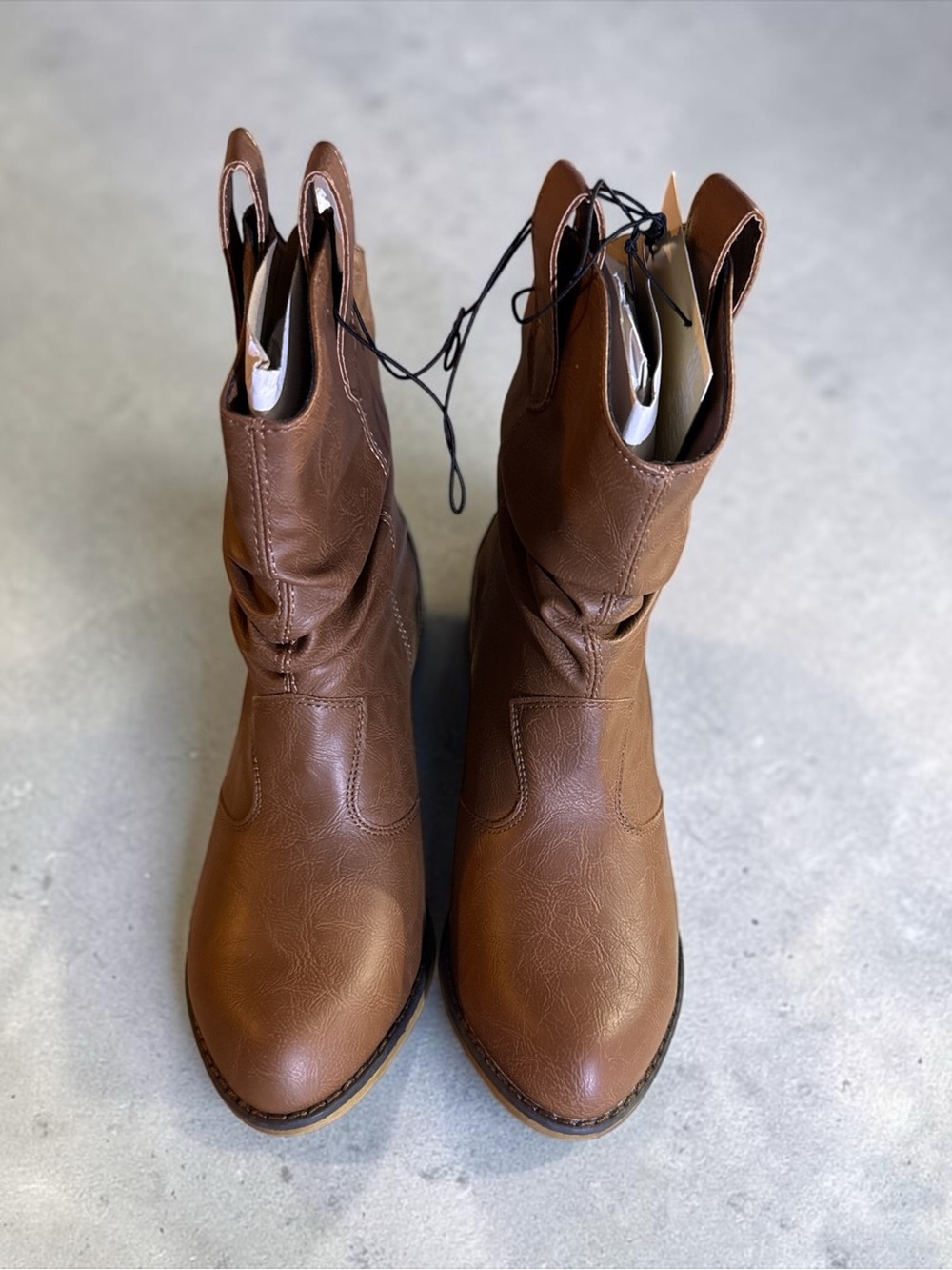 Charles Albert Brown Mid-Calf Boots Sz 8